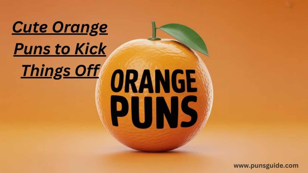 Cute Orange Puns to Kick Things Off