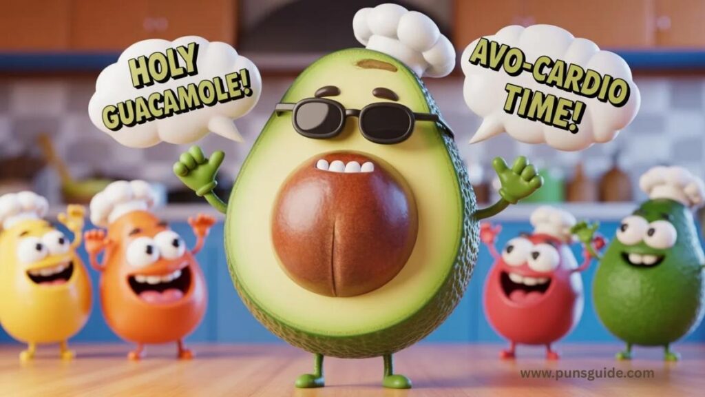 Fitness Avocado Puns With Healthy Energy