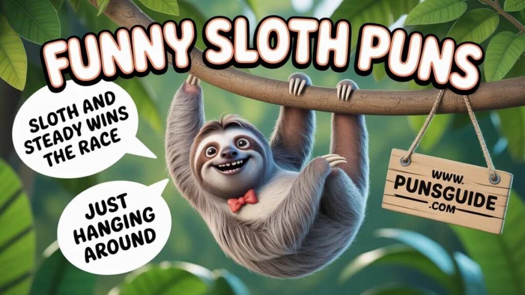 199+ Funny Sloth Puns and Jokes 🦥